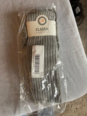 Gray thigh high socks great for a sexy T-shirt or extra warmth in the winter!